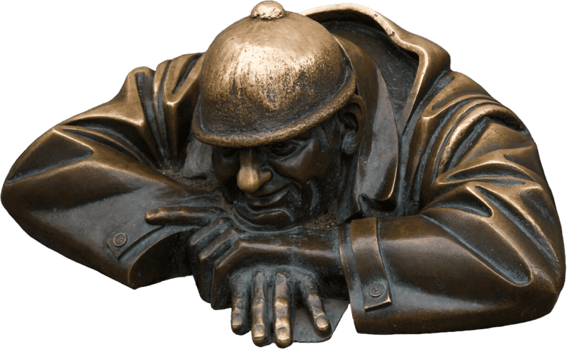 Sculpture bronze sculpture funny