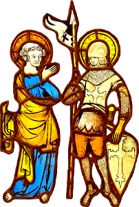 Saint peter and saint gereon koln c 1350 stained and painted glass hessisches la