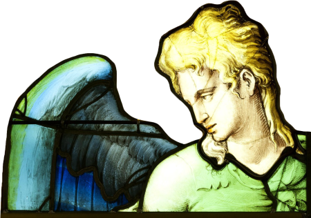 Saint chapelle de vincennes baie 5 tete et aile d un ange