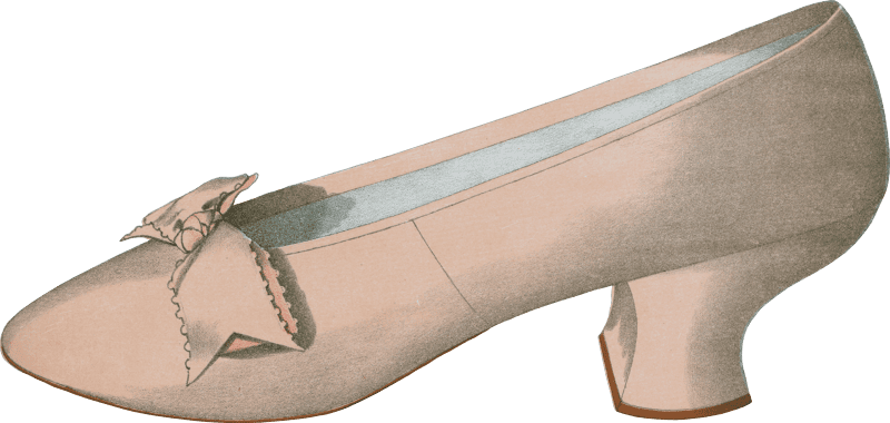 Pink kid shoe and two pink satin shoes 1