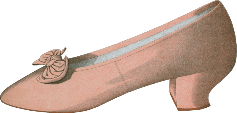 Pink kid shoe and two pink satin shoes 3