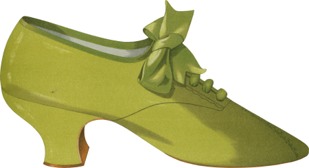Velvet shoe; shoe with silk embroidery in chain stitch and French knots; shoe of watered silk with pink satin on the inside and a single button strap 2