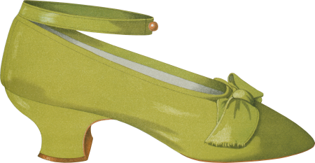 Velvet shoe; shoe with silk embroidery in chain stitch and French knots; shoe of watered silk with pink satin on the inside and a single button strap 3
