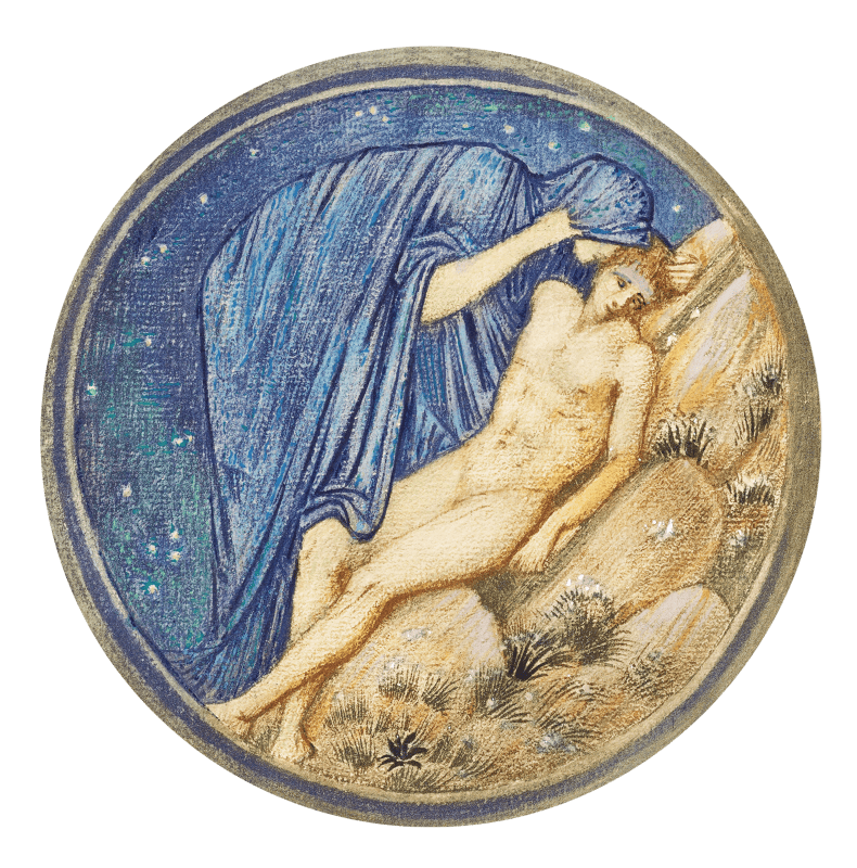 Day and Night from The Flower Book (1905) by Sir Edward Burne–Jones.