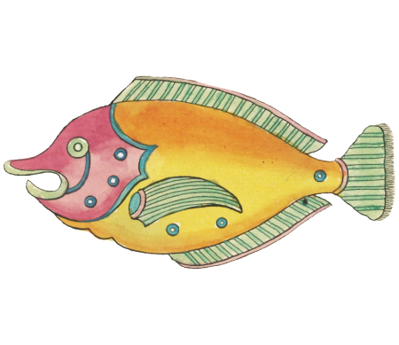 Colourful and surreal illustrations of fishes found in Moluccas (Indonesia) and the East Indies by Louis Renard (1678 -1746) from Histoire naturelle des plus rares curiositez de la mer des Indes (1754).