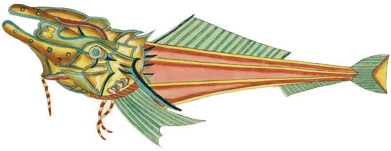 Colourful and surreal illustrations of fishes found in Moluccas (Indonesia) and the East Indies by Louis Renard (1678 -1746) from Histoire naturelle des plus rares curiositez de la mer des Indes (1754).