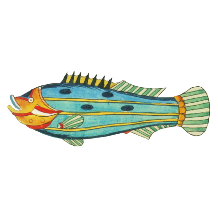 Colourful and surreal illustrations of fishes found in Moluccas (Indonesia) and the East Indies by Louis Renard (1678 -1746) from Histoire naturelle des plus rares curiositez de la mer des Indes (1754).