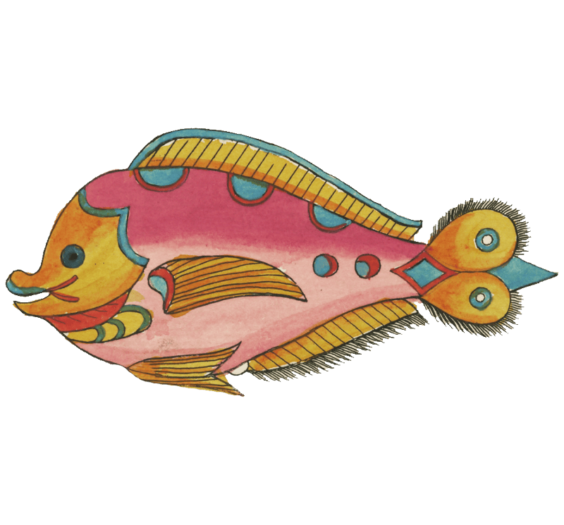 Colourful and surreal illustrations of fishes found in Moluccas (Indonesia) and the East Indies by Louis Renard (1678 -1746) from Histoire naturelle des plus rares curiositez de la mer des Indes (1754).