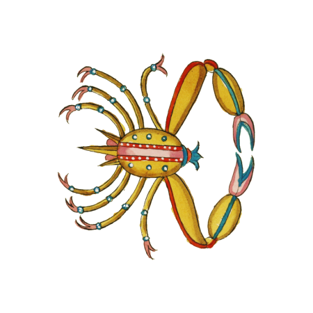 Colourful and surreal illustrations of fishes and crab found in Moluccas (Indonesia) and the East Indies by Louis Renard (1678 -1746) from Histoire naturelle des plus rares curiositez de la mer des Indes (1754).