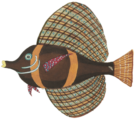 Colourful and surreal illustrations of fishes found in Moluccas (Indonesia) and the East Indies by Louis Renard (1678 -1746) from Histoire naturelle des plus rares curiositez de la mer des Indes (1754).