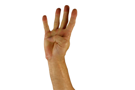 Finger four sign language