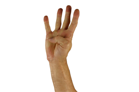 Finger four sign language
