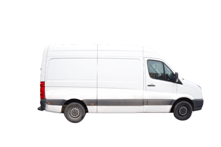 Vehicle white van transport