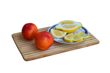 Food lemon peach