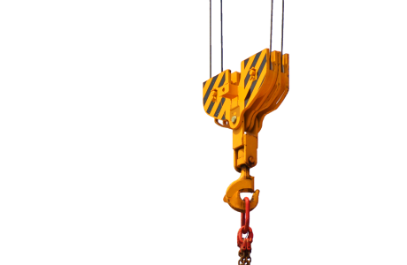 Crane arm lift loads construction work