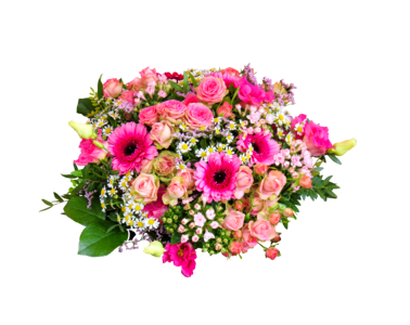 Isolated floral greeting thank you