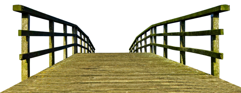 Away boardwalk wooden bridge