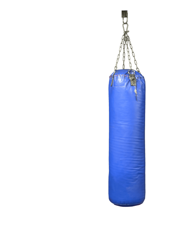 Punching bag blue boxing