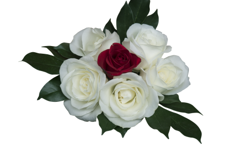 Pink white bouquet love