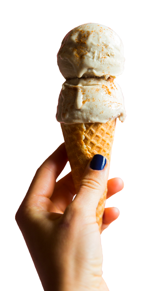 Ice cream cone sky blue