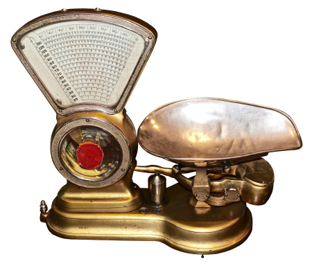 Old weigh out measure