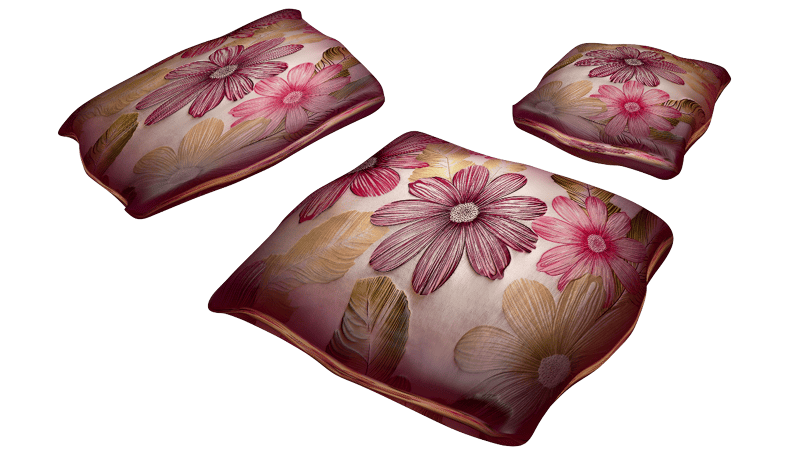 Flowers isolated textiles