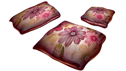 Flowers isolated textiles