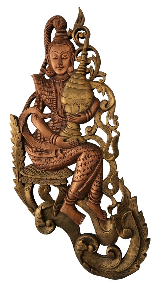 Decorated woman brass