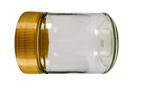 Isolated honey jar empty