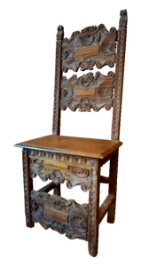Wooden chairs craft carving