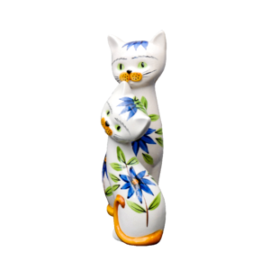 Sculpture porcelain cat