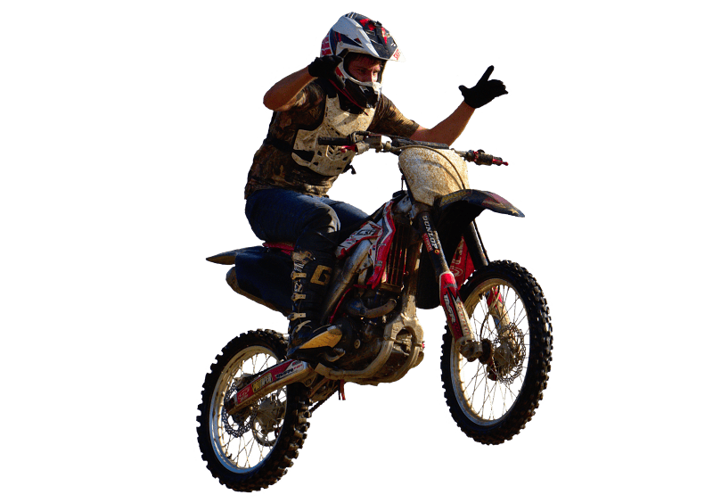 Dirtbike transparent wheels