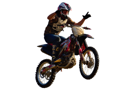 Dirtbike transparent wheels