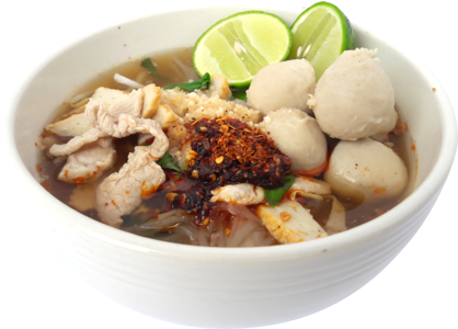 Thai noodles hot and sour soup