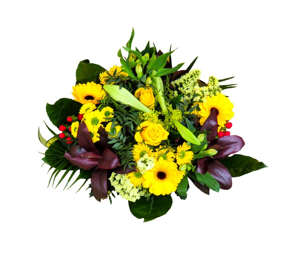 Isolated birthday bouquets