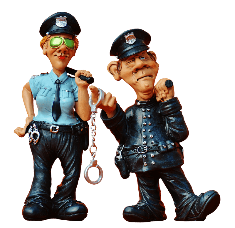 Funny figure police