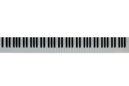 Isolated piano keyboard music