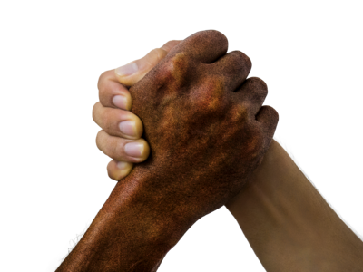 Grabbing hands handshake teamwork