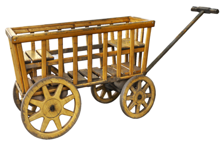 Wood car wooden cart towbar