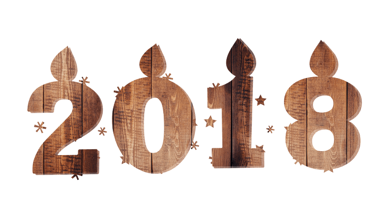 Wood 2018 happy new year