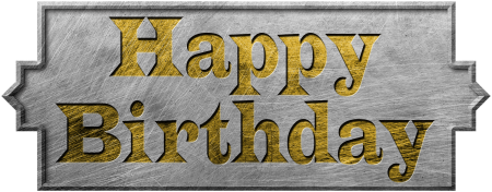 Happy birthday steampunk isolated