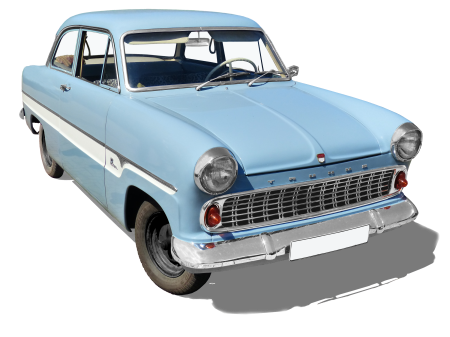 Isolated oldtimer old cars