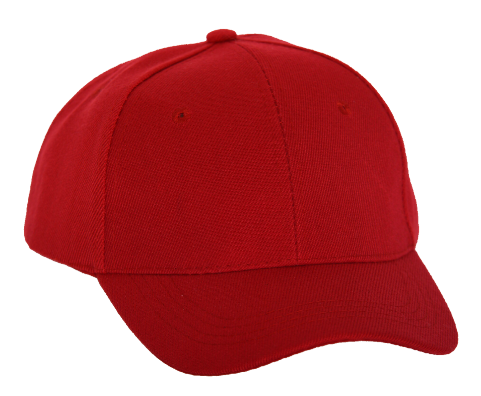 Red helmet cap