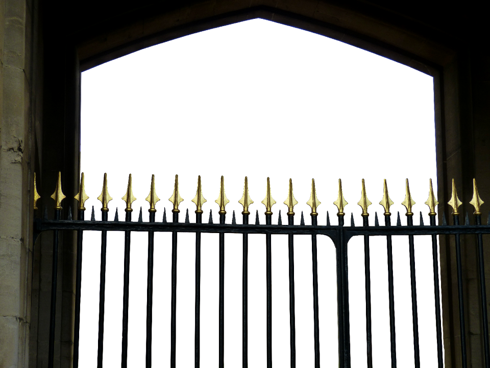 Gold iron gate input