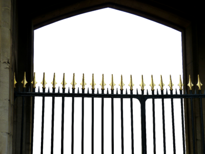 Gold iron gate input