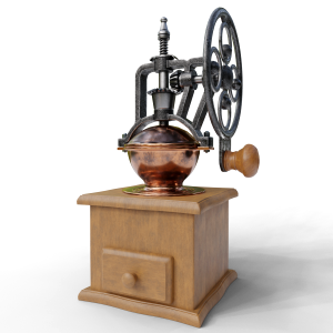 Coffee grinder manual crank antique