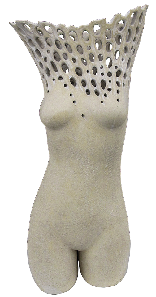 Ceramic woman sculpture