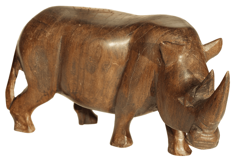 Animal figure wood carving carving