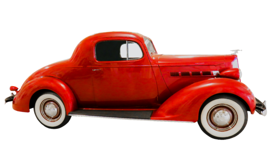 Packard coupe oldtimer isolated