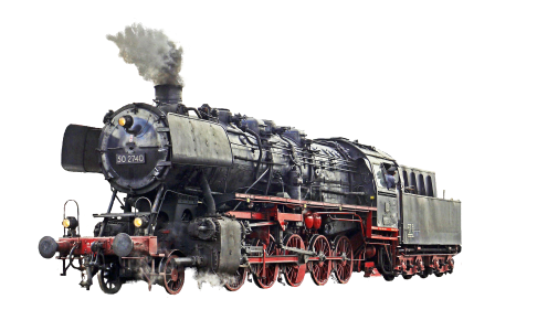 Railway steam locomotive rail